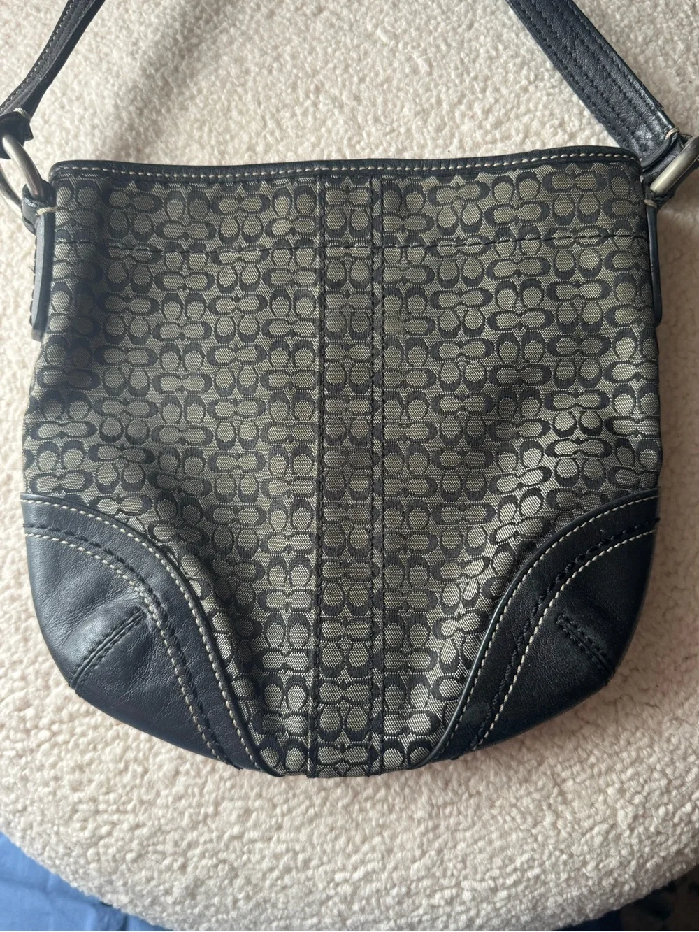 Coach Signature Small Crossbody Bag in Black